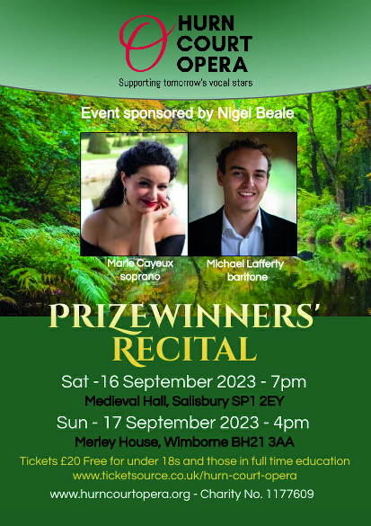 Hurn Court Opera's Prizewinners' Recital